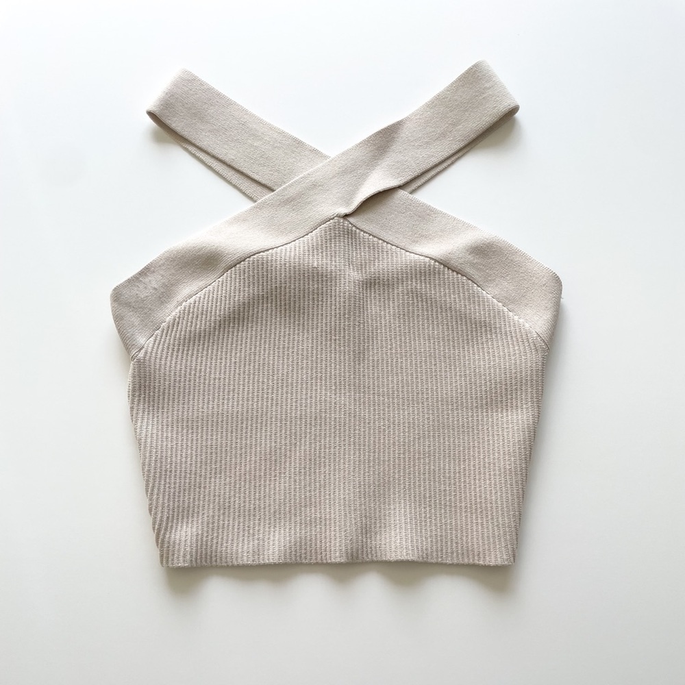 Babaton Sculpt Knit Criss-Cross Tank